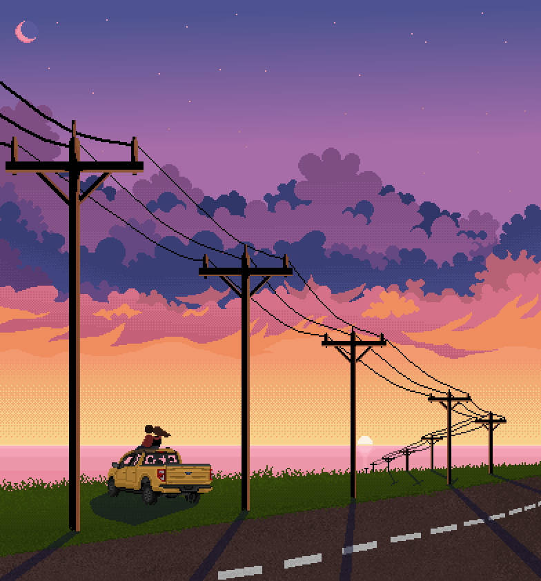 Sunset at the Sea with Her